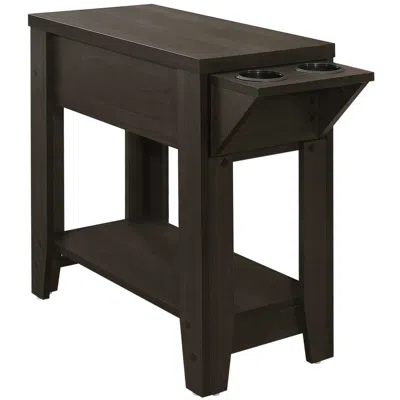 Homezia 23" Brown Wood End Table With Shelf
