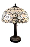 Homezia 23" Dark Brown Metal Two Light Candlestick Table Lamp With White Shade