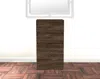 Homezia 23" Dark Walnut Manufactured Wood Two Drawer Chest