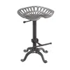 Homezia 23" Gray Iron Backless Adjustable Height Bar Chair