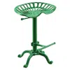 Homezia 23" Green Iron Backless Adjustable Height Bar Chair