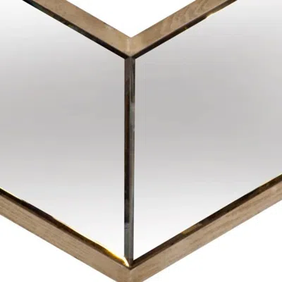 Homezia 23" Natural Novelty Framed Accent Mirror In Neutral
