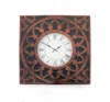 Homezia 23" Square Bronze Glass Analog Wall Clock