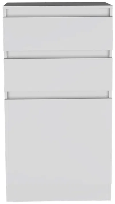 Homezia 23" White Manufactured Wood Two Drawer Vanity Chest