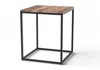 Homezia 24" Black And Brown Solid Wood End Table