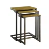 Homezia 24" Black And Brown Solid Wood Rectangular End Table