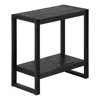 Homezia 24" Black End Table With Shelf