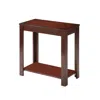 Homezia 24" Brown End Table With Shelf