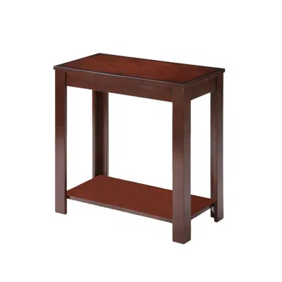Homezia 24" Brown End Table With Shelf