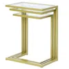 Homezia 24" Chrome Glass Rectangular End Table