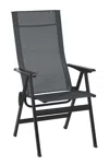 Homezia 24" Gray Aluminum Indoor Outdoor Arm Chair