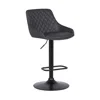 Homezia 24" Gray And Black Iron Swivel Low Back Adjustable Height Bar Chair
