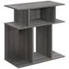 Homezia 24" Gray Wood End Table With 6