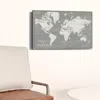 Homezia 24" Minimalist World Map Canvas Wall Art
