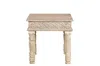 Homezia 24" Natural Distressed Solid Wood Square End Table