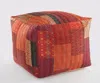 Homezia 24" Red Cotton Blend Ottoman