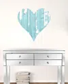 Homezia 24" Rustic Farmhouse Turquoise Large Wooden Heart