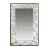 Homezia 24" Silver Glass Framed Accent Mirror