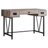 Homezia 24" Taupe And Black Computer Desk With Three Drawers