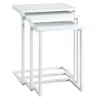 Homezia 24" White Solid Wood Rectangular End Table