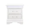 Homezia 24" White Two Drawer Nightstand