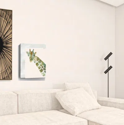 Homezia 24" X 18" Abstract Marble Watercolor Giraffe Canvas Wall Art