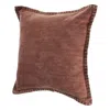 Homezia 24" X 24" Clay 100% Cotton Zippered Pillow