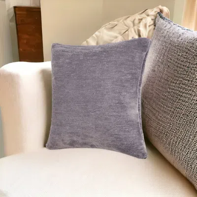 Homezia 24" X 24" Gray Chenille Zippered Pillow