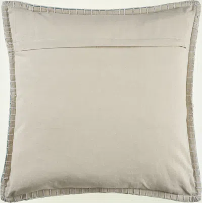 Homezia 24" X 24" Teal 100% Cotton Zippered Pillow