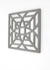 Homezia 24" X 24" X 1" Gray Mirrored Square Wooden Wall Decor