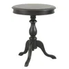 Homezia 25" Black Manufactured Wood Round End Table