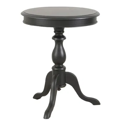 Homezia 25" Black Manufactured Wood Round End Table