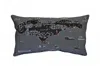 Homezia 25" Black Michigan Upper Peninsula Nighttime Skyline Lumbar Decorative Pillow