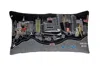 Homezia 25" Black Tulsa Nighttime Skyline Lumbar Decorative Pillow