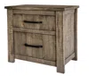 Homezia 25" Brown Two Drawer Nightstand