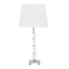 Homezia 25" Crystal Geo Cubed Table Lamp With White Sharp Corner Square Tapered Shade