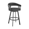 Homezia 25" Iron Swivel Low Back Counter Height Bar Chair