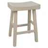 Homezia 25" Solid Wood Backless Counter Height Bar Chair