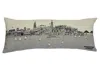 Homezia 25" White Charleston Daylight Skyline Lumbar Decorative Pillow