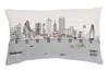 Homezia 25" White Dallas Daylight Skyline Lumbar Decorative Pillow