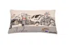 Homezia 25" White Jackson Daylight Skyline Lumbar Decorative Pillow