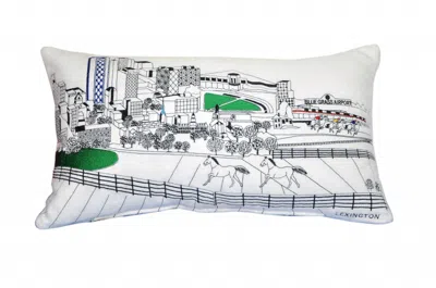 Homezia 25" White Lexington Daylight Skyline Lumbar Decorative Pillow