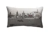 Homezia 25" White Los Angeles Daylight Skyline Lumbar Decorative Pillow