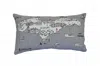 Homezia 25" White Michigan Upper Peninsula Daylight Skyline Lumbar Decorative Pillow