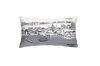 Homezia 25" White New Orleans Daylight Skyline Lumbar Decorative Pillow