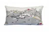 Homezia 25" White Pittsburgh Daylight Skyline Lumbar Decorative Pillow