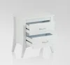 Homezia 25" White Two Drawers Nightstand