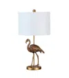 Homezia 26" Antiqued Gold Resin Flamingo Table Lamp
