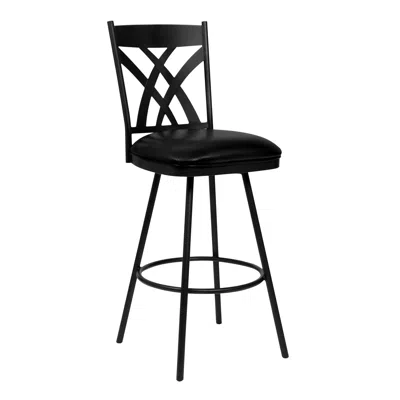 Homezia 26" Black Iron Counter Height Bar Chair