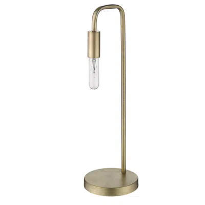 Homezia 26" Brass Metal Table Lamp In Gold
